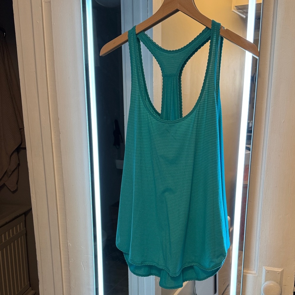 Lululemon 105 F Singlet Teal Racerback Tank Top 10